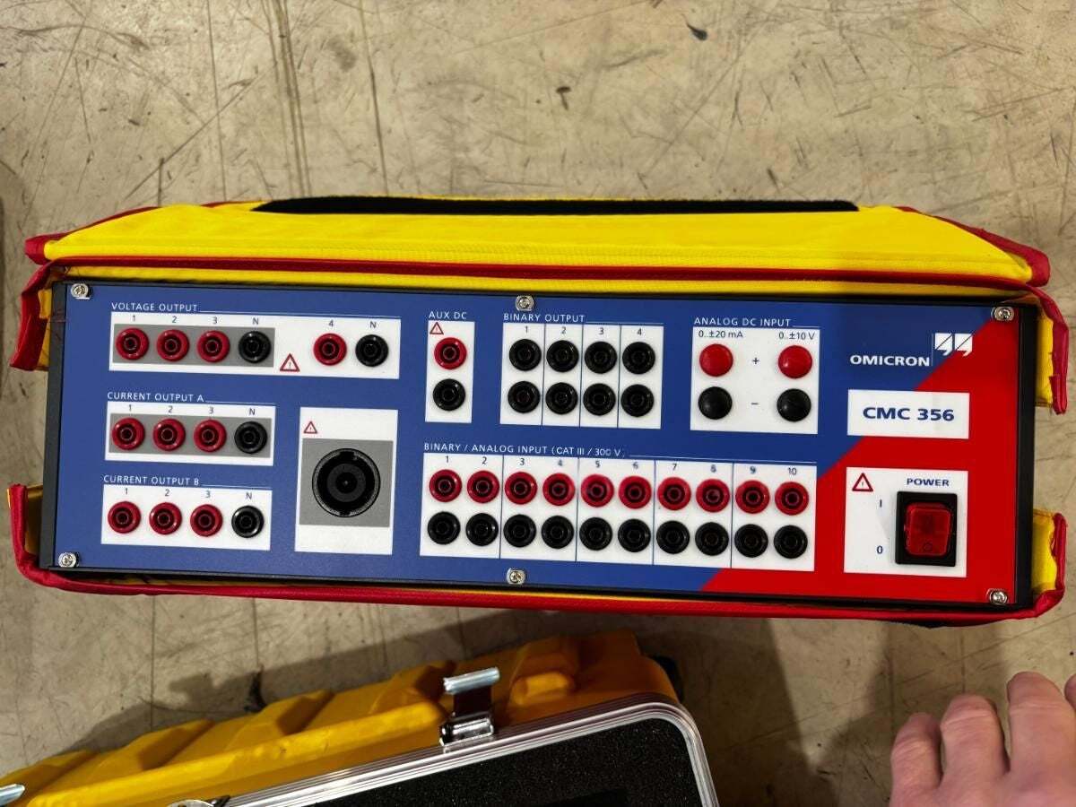 Omicron CMC 356 Protection Relay Tester + Calibration Cert & Full Cable Set