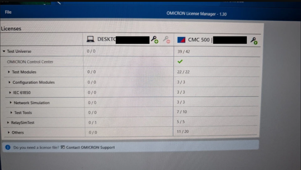 OMICRON CMC 500 USH 3ADS